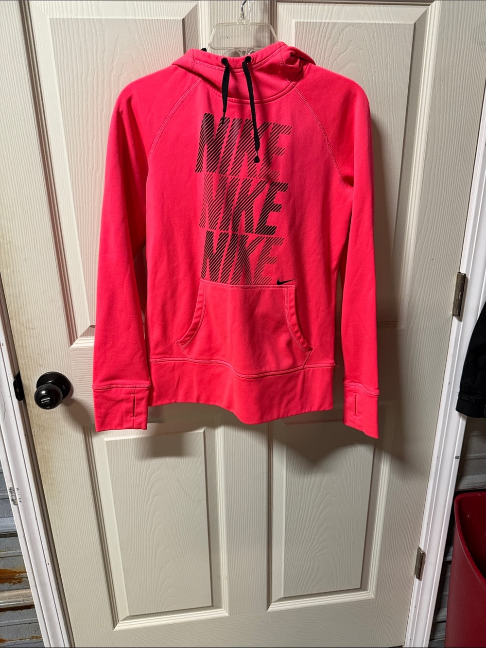 Nike Hot Pink Pull-On Hoodie with Graphic Logo